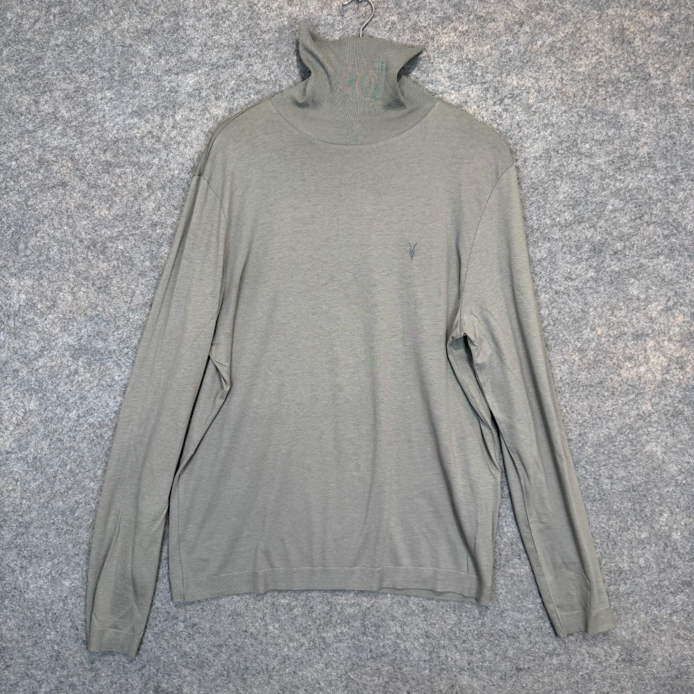 ALLSAINTS Modal Blend Parlour Roll Neck Sweater Mens XL High Neck Lightweight